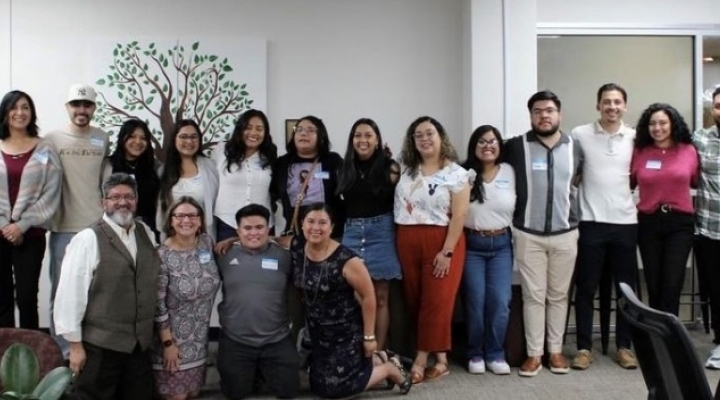 Group photo of Alum, Faculty, and Students in El Centro