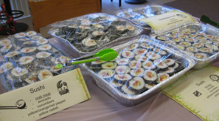 Japanese food samples at EKU Sakura Festival